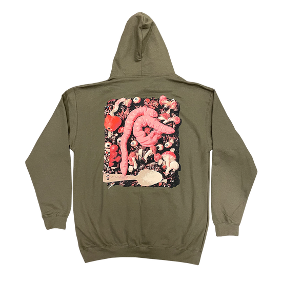Hoodie with cheap graphic on back